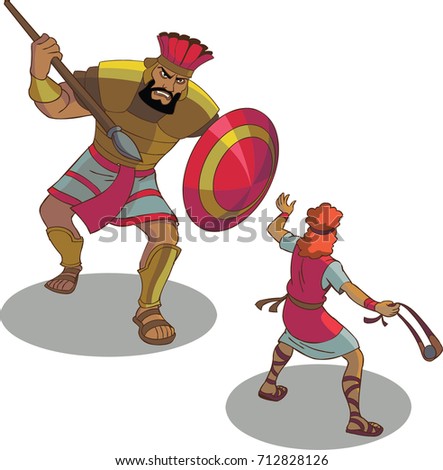 David Versus Goliath Stock Vector 712828126 - Shutterstock