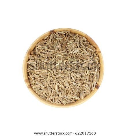 cumin isolated wooden cup shutterstock background