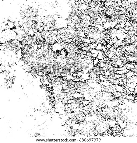 Grunge Black White Abstract Texture Cracks Stock Illustration 680697979 