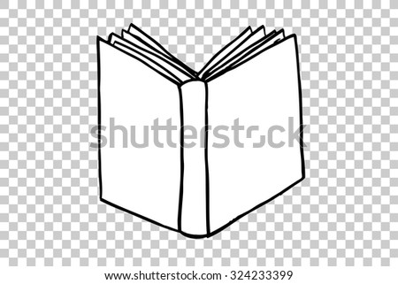 Hand Draw Sketch Book Transparent Effect Stock Vector 324233399