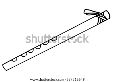 Download Simple Sketch Bamboo Flute Stock Vector 387318649 ...