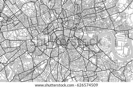 vector map of the city of london great britain