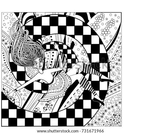 Pattern Alice Wonderland Coloring Book Page Stock Vector 731671966 ... Pattern Alice Wonderland Coloring Book Page Stock Vector 731671966 ...