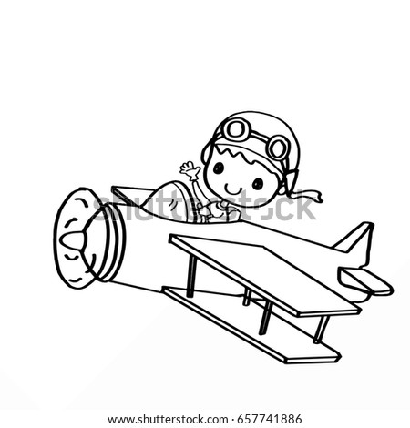 Cute Boy Gets On Plane Painting Stock Illustration 657741886 - Shutterstock