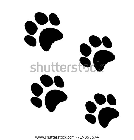 Black Print Paws Elephant Vector Stock Vector 396245545 - Shutterstock