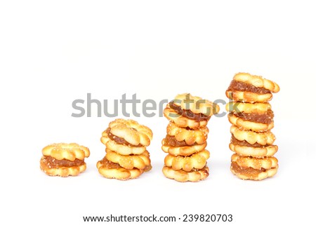 Pineapple Cookies isolated on white background