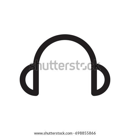 Headphone Icon Logo Stock Vector 698855866 - Shutterstock