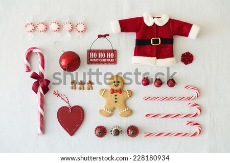 Collection of Christmas objects