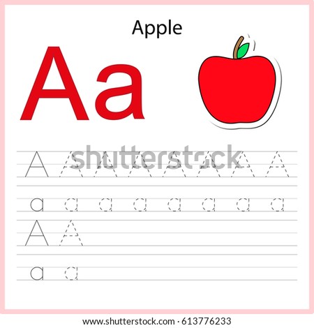 games a-z alphabet Alphabet AZ Exercises Game Stock Vector Writing Kids