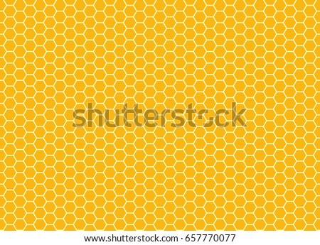 Honeycomb background texture from a bee hive. Vector hexagon pattern.