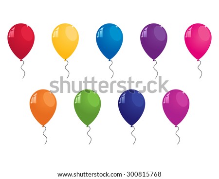 collection of colorful vector balloons