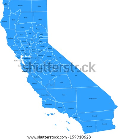 California Map - stock vector