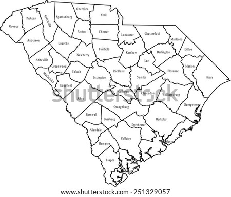 Image Result For South Carolina Counties Road Map Usa