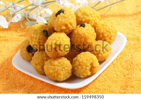 Indian sweets (Laddoo) - stock photo