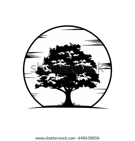 Tree Vector Logo Design Stock Vector 648638806 - Shutterstock