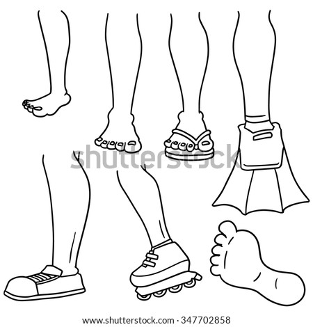 Vector Set Cartoon Leg Stock Vector 369946058 - Shutterstock