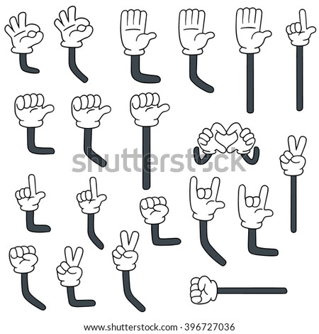 Vector Set Cartoon Arm Stock Vector (Royalty Free) 396727036 - Shutterstock