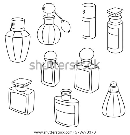 Vector Set Perfume Bottle Stock Vector 579690373 - Shutterstock