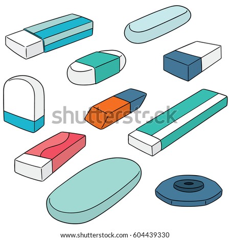 Vector Set Eraser Stock Vector 499150585 - Shutterstock