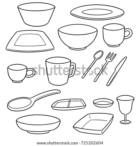 tableware vector Images, Images Stock & Vectors Tableware Royalty Free