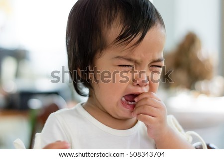 little girl portrait angry cry