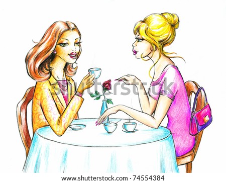 Friends Having Lunch Stock Illustrations & Cartoons | Shutterstock