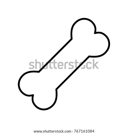 Bone Outline Icon Stock Vector 767161084 - Shutterstock