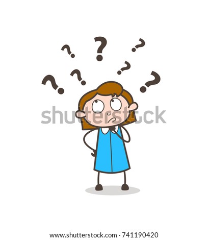 Confused Girl Shrugging Shoulders Stock Vector 294998801 - Shutterstock