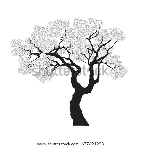 Tree Drawing Stock Vector 54409027 - Shutterstock