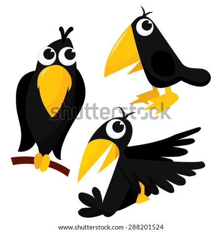Three black crows cartoon