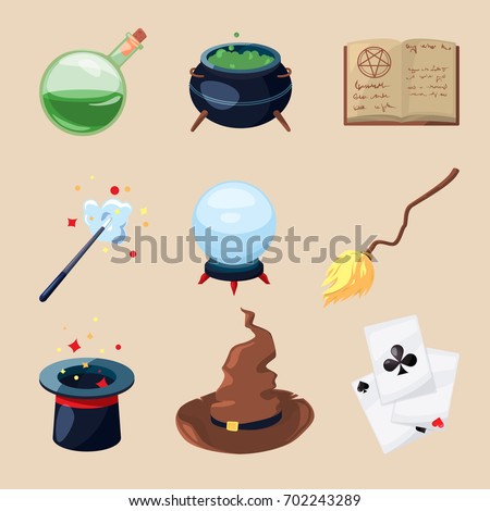 Different Symbols Wizards Magicians Mystery Book Stock Vector 702243289 ...