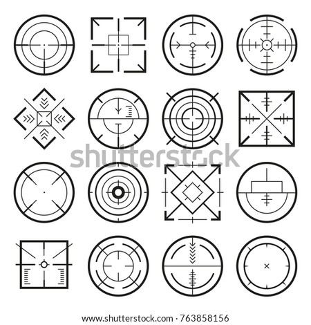 different military targets strategy games vector stock vector 763858156