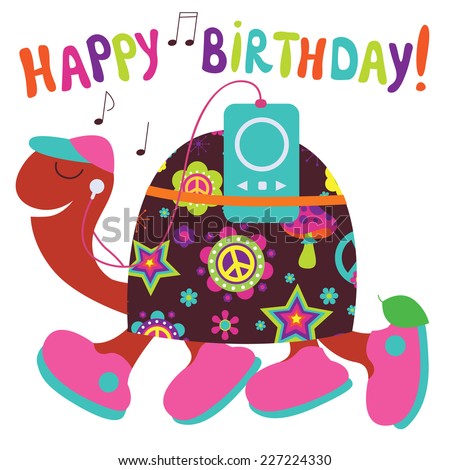 Happy Birthday Turtle Clip Art