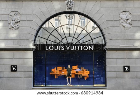Louis Vuitton store. Ukraine, Kiev - July 2, 2017