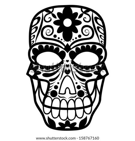 Tattoo Tribal Skull Vector Art Stock Vector 141643351 - Shutterstock