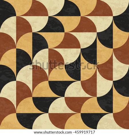 Old marble floor, abstract geometric pattern with texture, seamless vector illustration