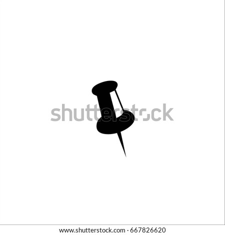 pin icon vector, solid logo illustration, pictogram isolated on white