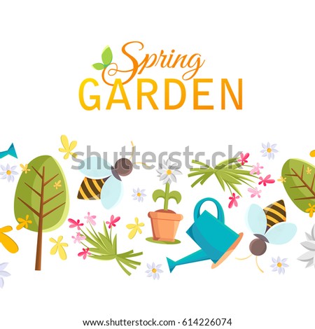 Garden Design Graphics spring garden design poster images tree stock vector 622899830 Garden Design Graphics spring garden design poster images tree stock vector 622899830