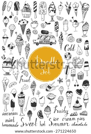Big doodle set - Icecream
