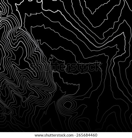 Dark Gray Topographic Map Background Concept Stock Vector 252516748