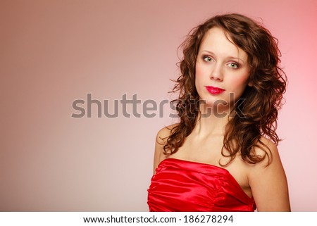 https://thumb1.shutterstock.com/display_pic_with_logo/175351/186278294/stock-photo-portrait-beautiful-young-fashion-woman-smiling-teen-girl-in-red-dress-on-pink-background-186278294.jpg