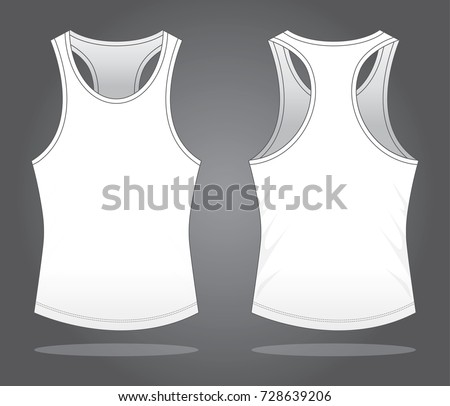 Download White Tank Top Shirt Template Stock Vector 728639206 ...