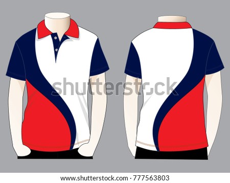 Sport Polo Shirt Design Front Back Stock Vector 777563803 - Shutterstock