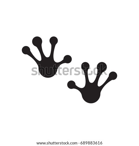 Frog Hand Foot Vector Silhouette Stock Vector 689883616 - Shutterstock