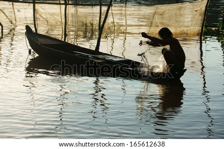 Black White Shut Fishing Boat Stock Photo 11011327 