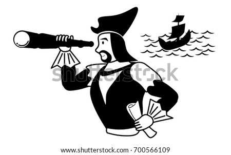 Happy Columbus Day, Vector Illustration