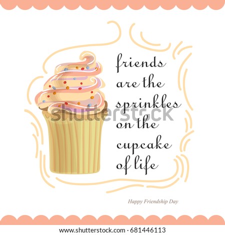 Handwritten Friendship Day Slogan Friends Sprinkles Stock Vector ...