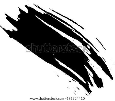 Vector Grunge Paint Brush Curved Brush Stock Vector 309624917