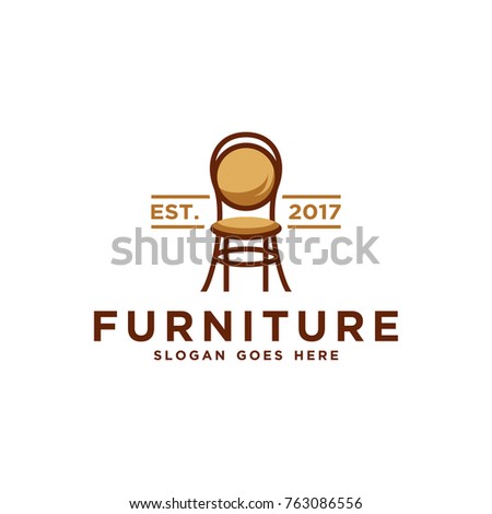 Furniture Logo Template Chair Vector Illustration Stock Vector ... Furniture Logo Template Chair Vector Illustration Stock Vector ...