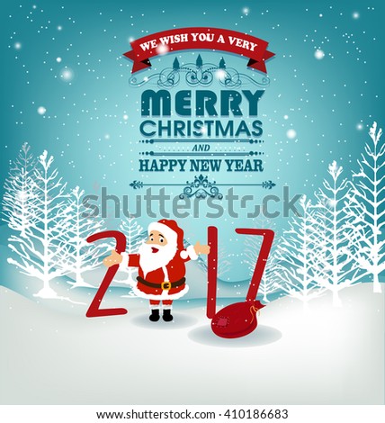 Happy new year 2017 background